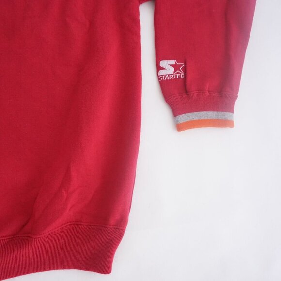 Vintage Starter Virginia Tech Hokies Red Orange Cotton Varsity Crewneck Sweater - Picture 5 of 11